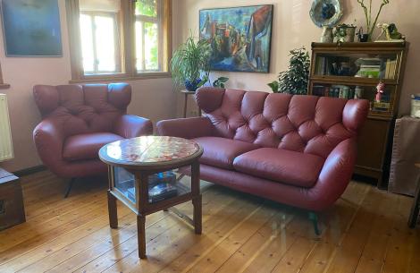 #Sofa#Sessel#VincenzaRed#klassisch#gesteppt