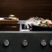 Kochfeld Induktionskochfeld Glaskeramik Edelstahl Dunstabzug Kochfeldabzug Wok Ceran Kochen Küche Premiumküche Designküche Integration Braten Grillen Schwarz Tepan Grill Pure