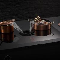 Kochfeld Induktionskochfeld Glaskeramik Edelstahl Dunstabzug Kochfeldabzug Wok Ceran Kochen Küche Premiumküche Designküche Integration Braten Grillen Schwarz Tepan Grill
