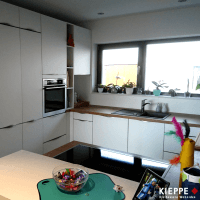 Küche Weiß Matt Holz Holzoptik Echtholz Blanco Spüle Silgranit Siemens Miele Induktion Induktionskochfeld Breites Kochfeld Backofen Brusthöhe Jena Erfurt Weimar Ilmenau Coburg Sömmerda Gotha Kieppe Wohnen Einrichtung Wohnen Kochen